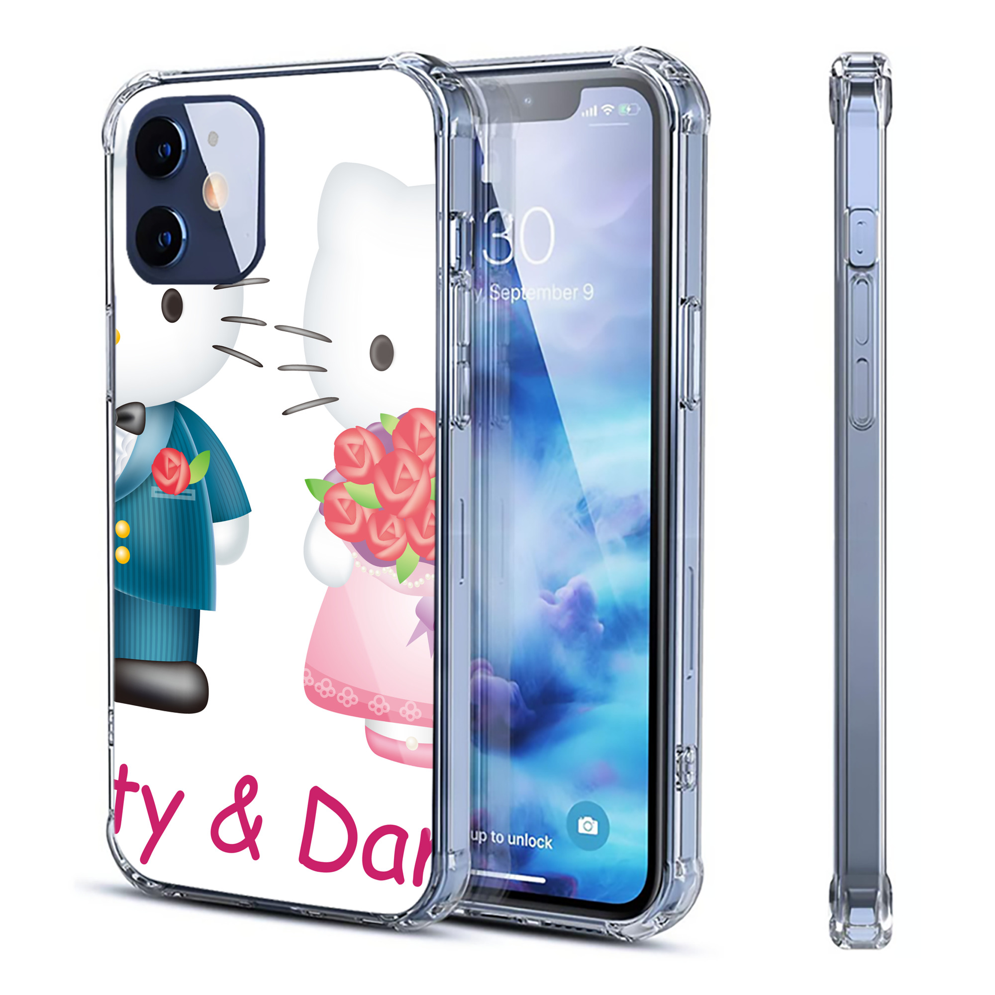 （画像用） Hello Kitty ハローキティ 【iPhone 12シリーズ対応】透明スマホケース（クリアソフトケース）
